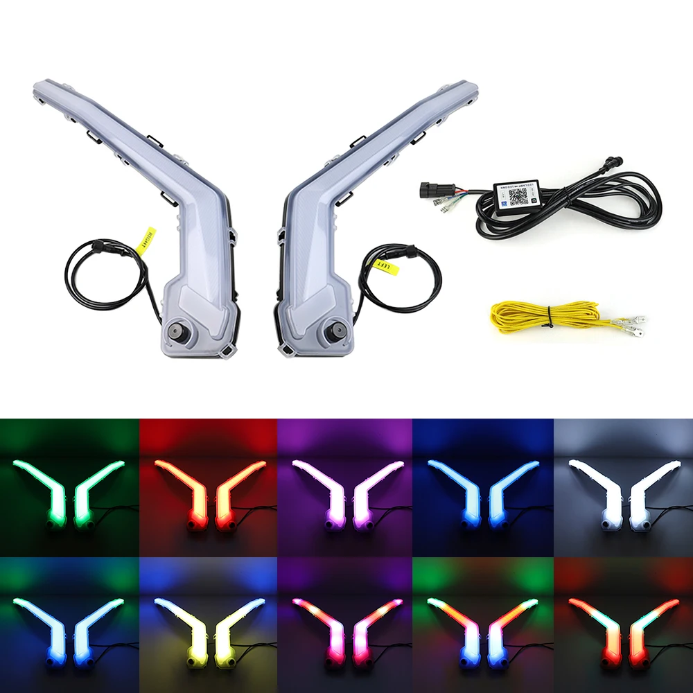 Front LED Signature Lights RGB Turn Signal Light Accessories for Can Am Maverick X3 XDS XRS Max Turbo R 2017-2022
Front LED Signature Lights RGB Turn Signal Light Accessories for Can Am Maverick X3 XDS XRS Max Turbo R 2017-2022