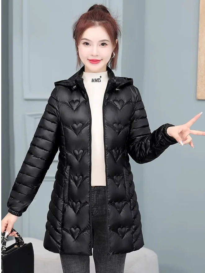 Women's Mid-Length Cotton Jaet Detachable Hood Wa-Free iny Surface Slimming Fit Winter Spring New Sle Korean Version
Women's Mid-Length Cotton Jaet Detachable Hood Wa-Free iny Surface Slimming Fit Winter Spring New Sle Korean Version