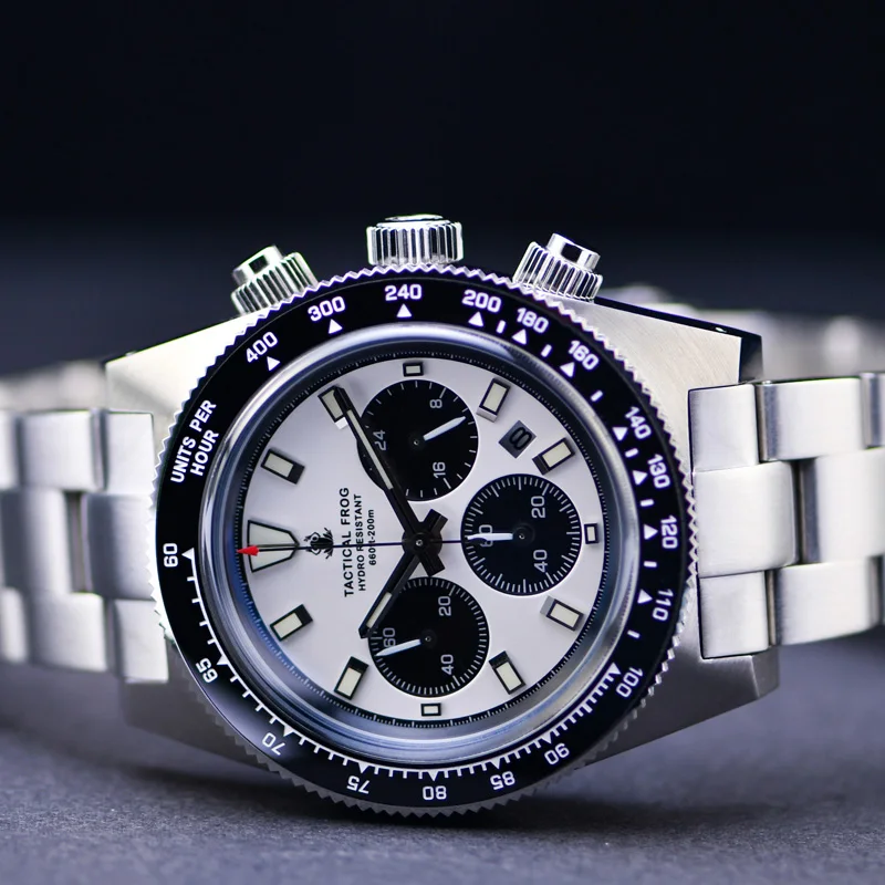 Tactical Frog Men's Chronograph Diving Watch VS75B Quartz 316L Stainless Steel Sapphire 200M Waterproof C3 Luminous Mens Watch
Tactical Frog Men's Chronograph Diving Watch VS75B Quartz 316L Stainless Steel Sapphire 200M Waterproof C3 Luminous Mens Watch