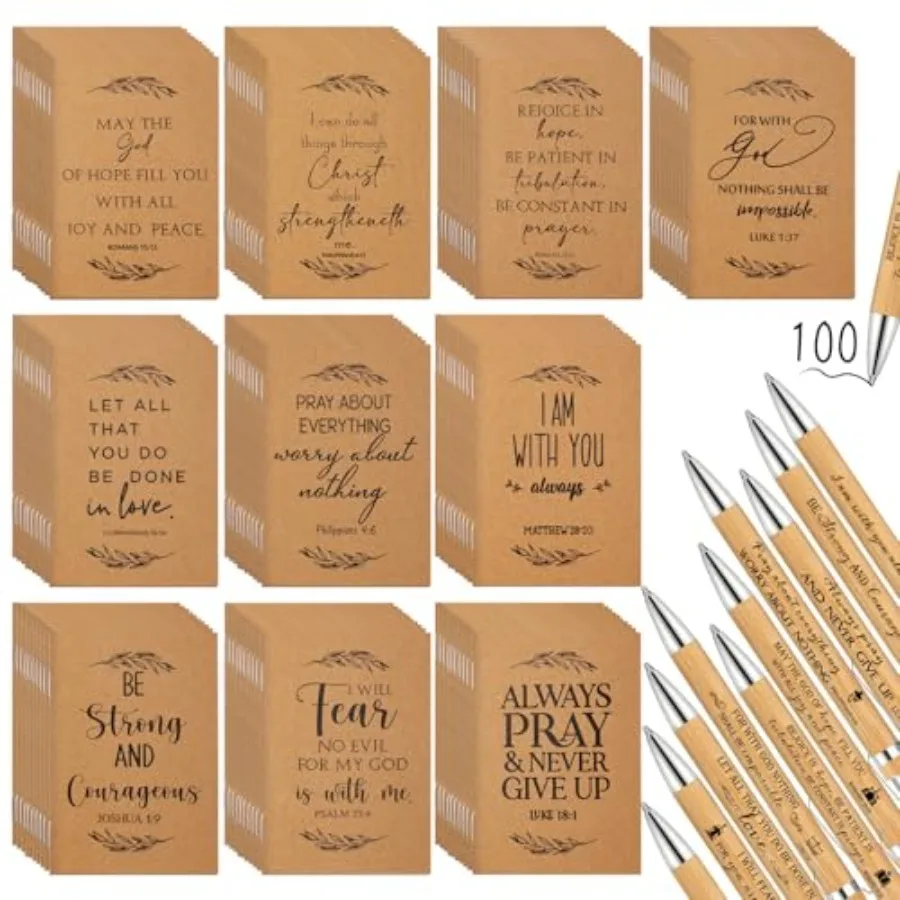 Pcs Father's Day Christian Gift Bible Verse Prayer Journals Bible Pens Inspirational Religious Notebook Mini Scripture Pocket N
Pcs Father's Day Christian Gift Bible Verse Prayer Journals Bible Pens Inspirational Religious Notebook Mini Scripture Pocket N