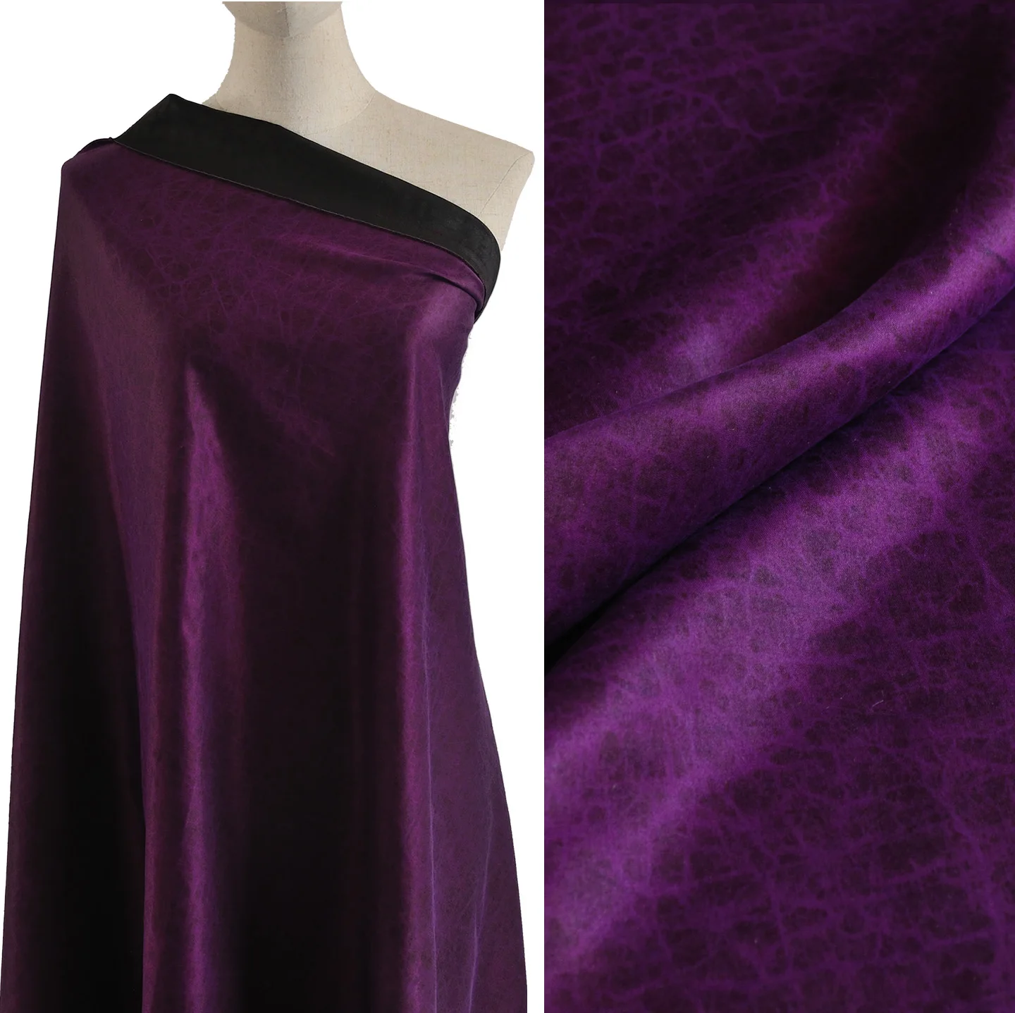 Фиолетовый однотонный шелк с узором «Кракле» (Сянъюнь), 30 момме, ширина 11 метров, традиционная высококачественная шелковая ткань
Фиолетовый однотонный шелк с узором «Кракле» (Сянъюнь), 30 момме, ширина 11 метров, традиционная высококачественная шелковая ткань