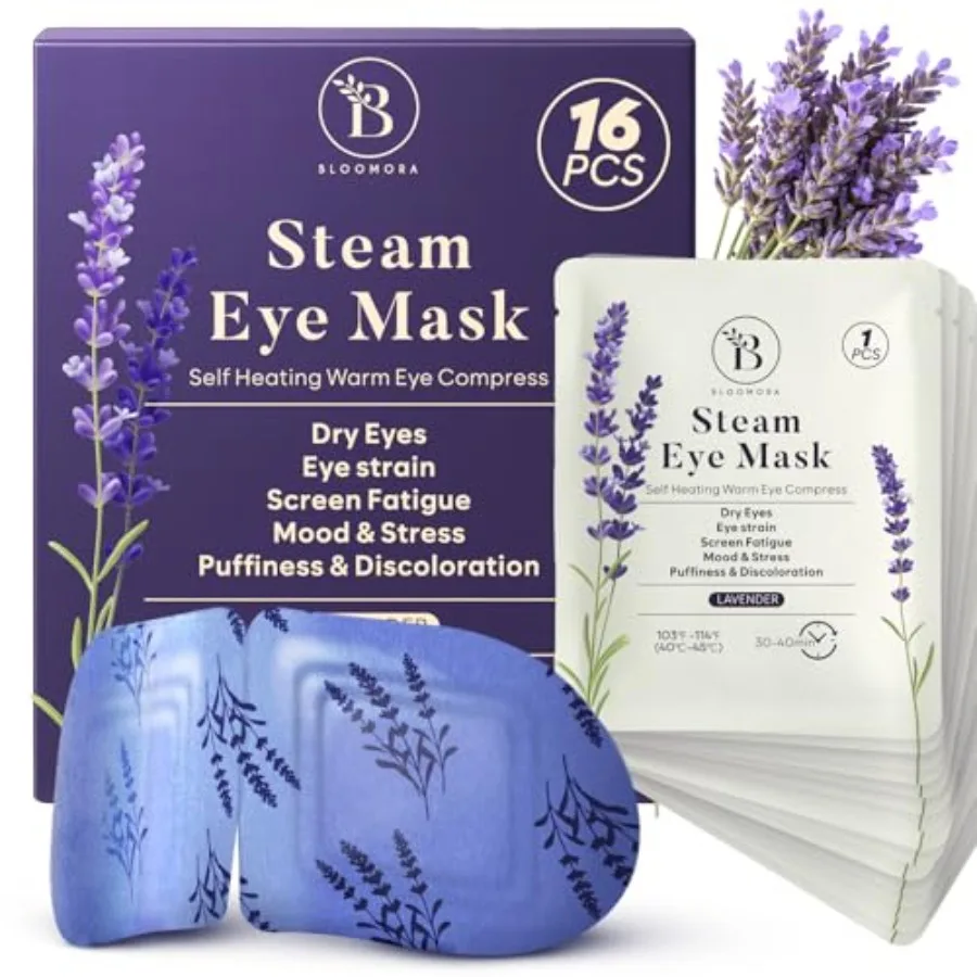 16 Pack Lavender Steam Eye Mask for Dryness, Puffiness, Strain and Relaxation, Heated Eye Mask for Sleep and Travel, Self-Heati
16 Pack Lavender Steam Eye Mask for Dryness, Puffiness, Strain and Relaxation, Heated Eye Mask for Sleep and Travel, Self-Heati