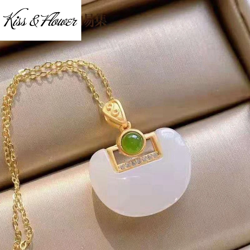 KISS&FLOWER NK262 Fine Jewelry Wholesale Fashion Woman Girl Bride Mother Birthday Wedding Gift Longevity Lock 24KT Gold Necklace
KISS&FLOWER NK262 Fine Jewelry Wholesale Fashion Woman Girl Bride Mother Birthday Wedding Gift Longevity Lock 24KT Gold Necklace