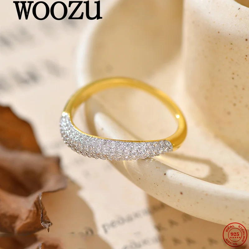 WOOZU стерлингового серебра 925 пробы, модное простое универсальное кольцо с волнистым цирконом для женщин, вечерние, банкетные, изысканные роскошные ювелирные аксессуары
WOOZU стерлингового серебра 925 пробы, модное простое универсальное кольцо с волнистым цирконом для женщин, вечерние, банкетные, изысканные роскошные ювелирные аксессуары