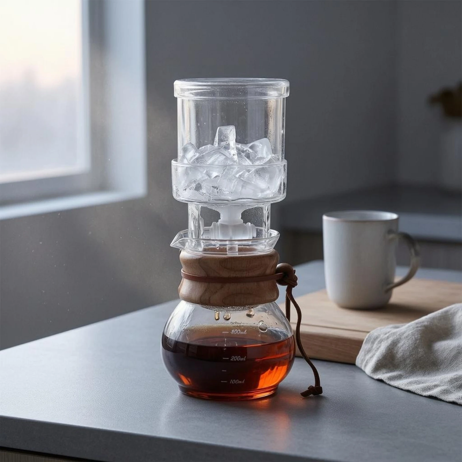 Cold Drip Coffee Pot Capacity Markings Slow Drip Coffee Brewer Kitchen Drinkware Wooden Collar
Cold Drip Coffee Pot Capacity Markings Slow Drip Coffee Brewer Kitchen Drinkware Wooden Collar