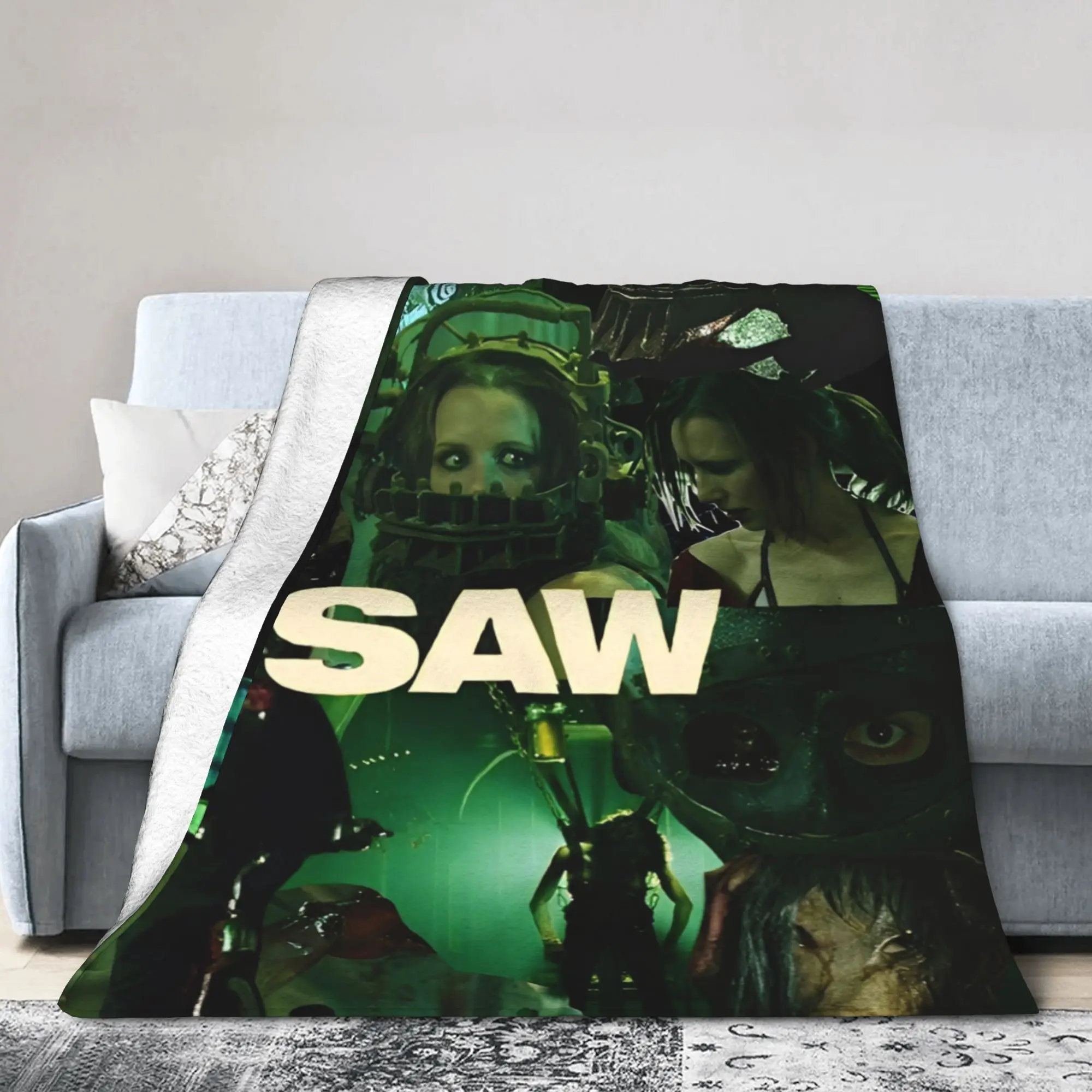 Одеяла из фильма ужасов с пилой, флисовое теплое одеяло в готическом стиле на Хэллоуин для покрывала, многофункциональное одеяло
Одеяла из фильма ужасов с пилой, флисовое теплое одеяло в готическом стиле на Хэллоуин для покрывала, многофункциональное одеяло
