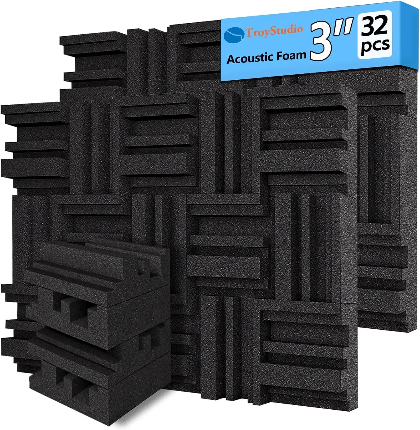 Thickened 12x12x3 Inch Acoustic Foam Panels, 32 Pcs High Density Sound Absorbing Diffuser for Studio Office
Thickened 12x12x3 Inch Acoustic Foam Panels, 32 Pcs High Density Sound Absorbing Diffuser for Studio Office