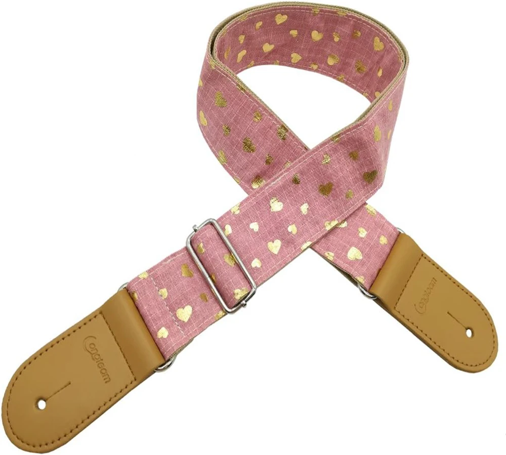 Girls Guitar Strap Pink Heart Pattern Cotton Shoulder Strap for Electric Acoustic Guitar Bass Music Accessories
Girls Guitar Strap Pink Heart Pattern Cotton Shoulder Strap for Electric Acoustic Guitar Bass Music Accessories