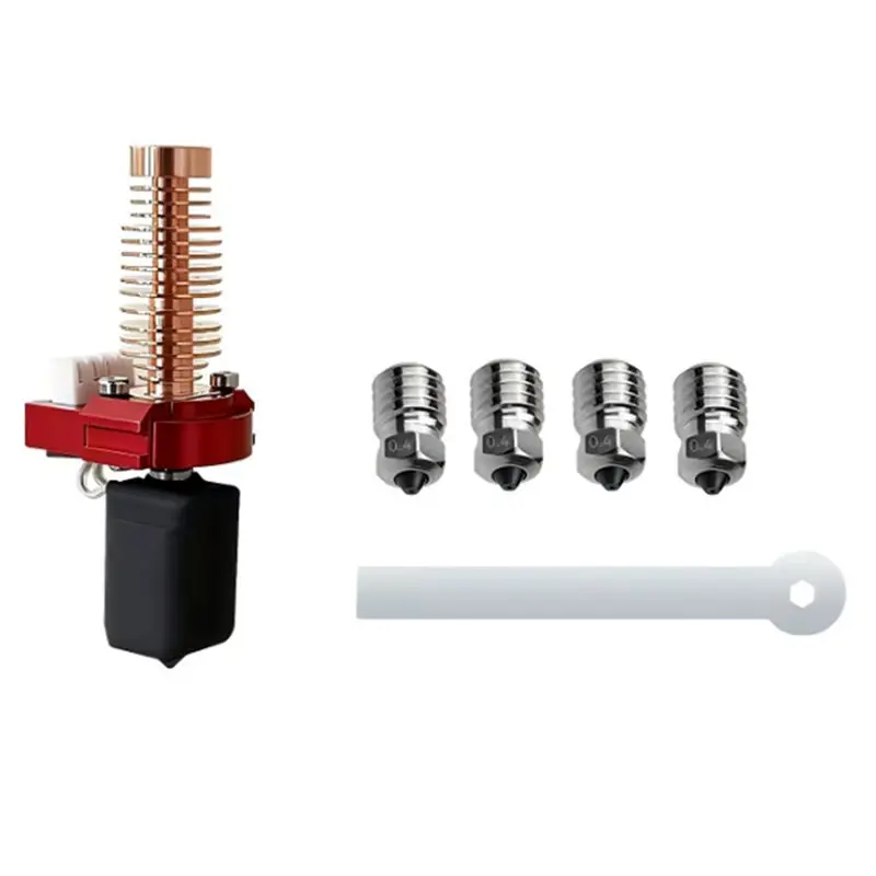 A41Z-Upgraded Hotend For Flashforge Adventurer 5M Hotend AD5M Nozzle Kit Heating Block,4Pc Nozzle 0.4Mm
A41Z-Upgraded Hotend For Flashforge Adventurer 5M Hotend AD5M Nozzle Kit Heating Block,4Pc Nozzle 0.4Mm