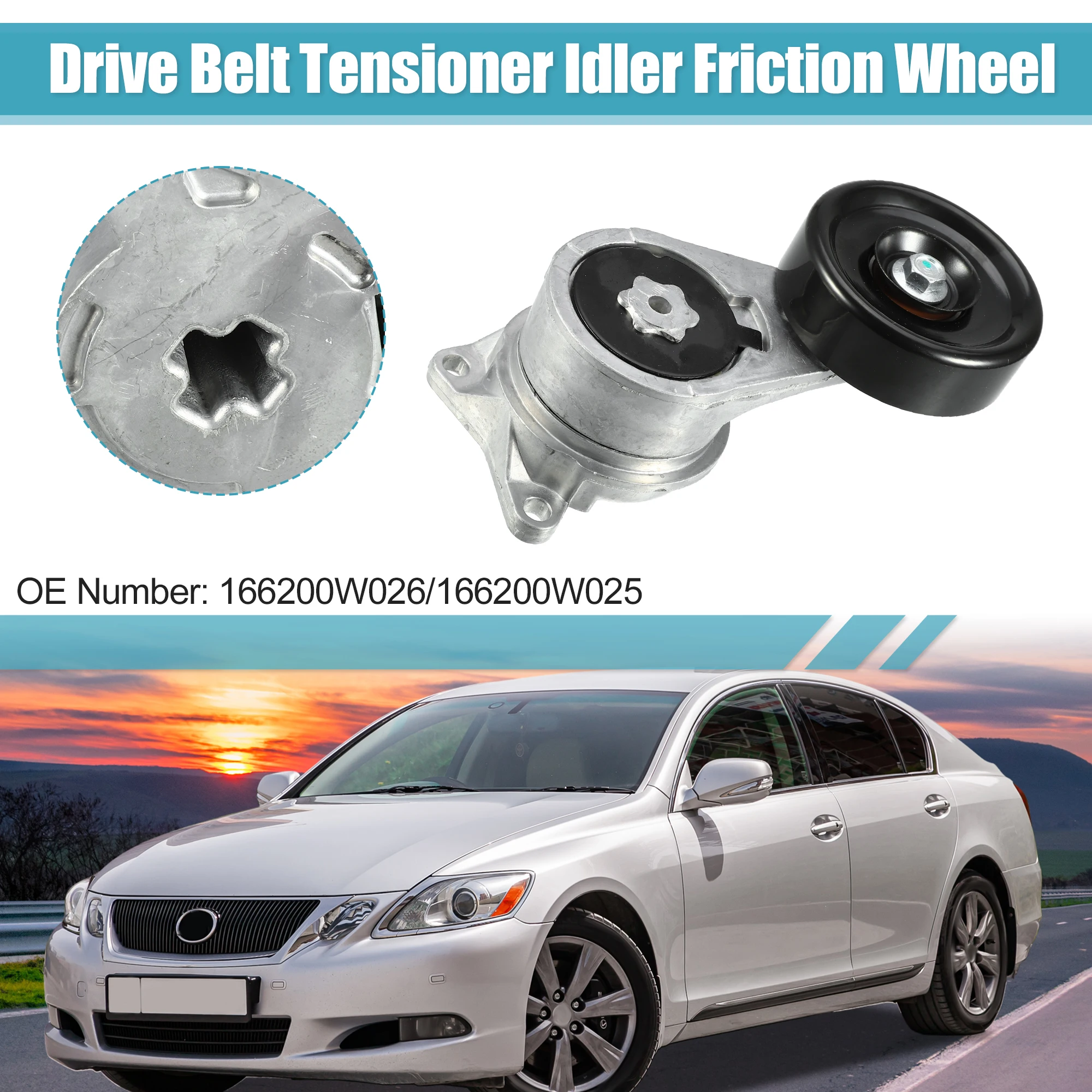 UXCELL Belt Tensioner Pulley Assembly No.166200W026/166200W025 for Lexus GS 300 93-04
UXCELL Belt Tensioner Pulley Assembly No.166200W026/166200W025 for Lexus GS 300 93-04