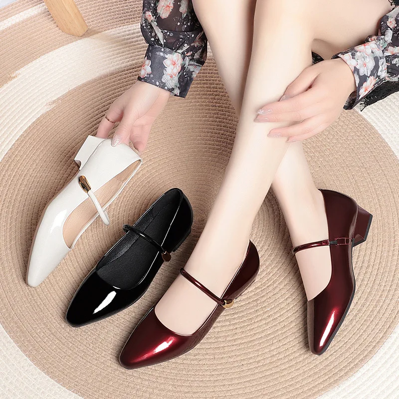 Multi-Color Patent Leather Mary Jane Pumps For Women With Low Block Heel And Pointed Toe Adjustable Gold Buckle Strap Comfortabl
Multi-Color Patent Leather Mary Jane Pumps For Women With Low Block Heel And Pointed Toe Adjustable Gold Buckle Strap Comfortabl