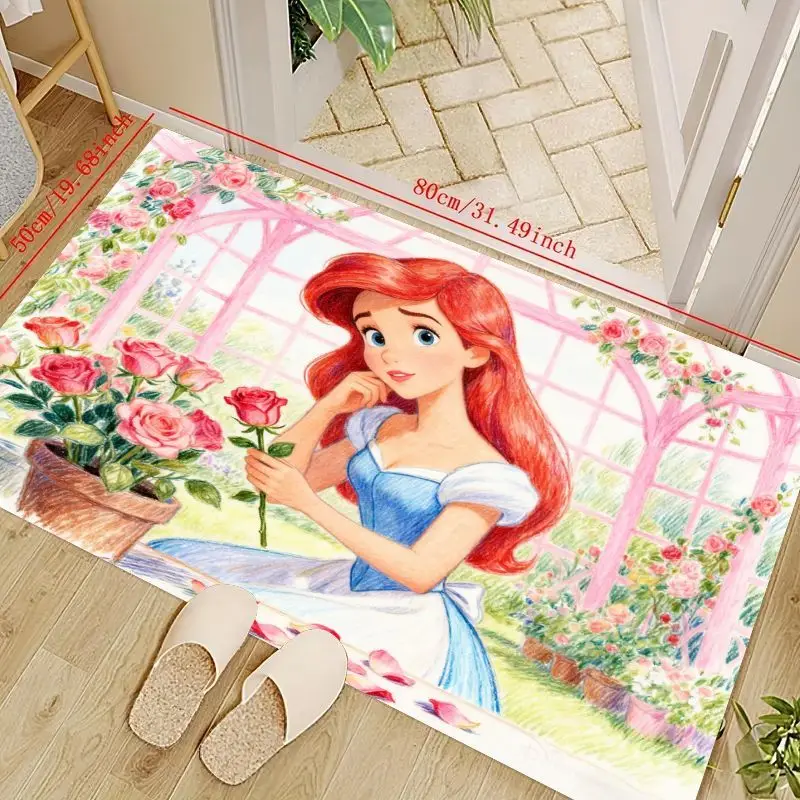 1 шт. ковер принцессы Диснея Ариэль, очаровательный цветочный дизайн для гостиной и спальни, мягкий домашний нескользящий напольный коврик, идеально подходит для 
1 шт. ковер принцессы Диснея Ариэль, очаровательный цветочный дизайн для гостиной и спальни, мягкий домашний нескользящий напольный коврик, идеально подходит для