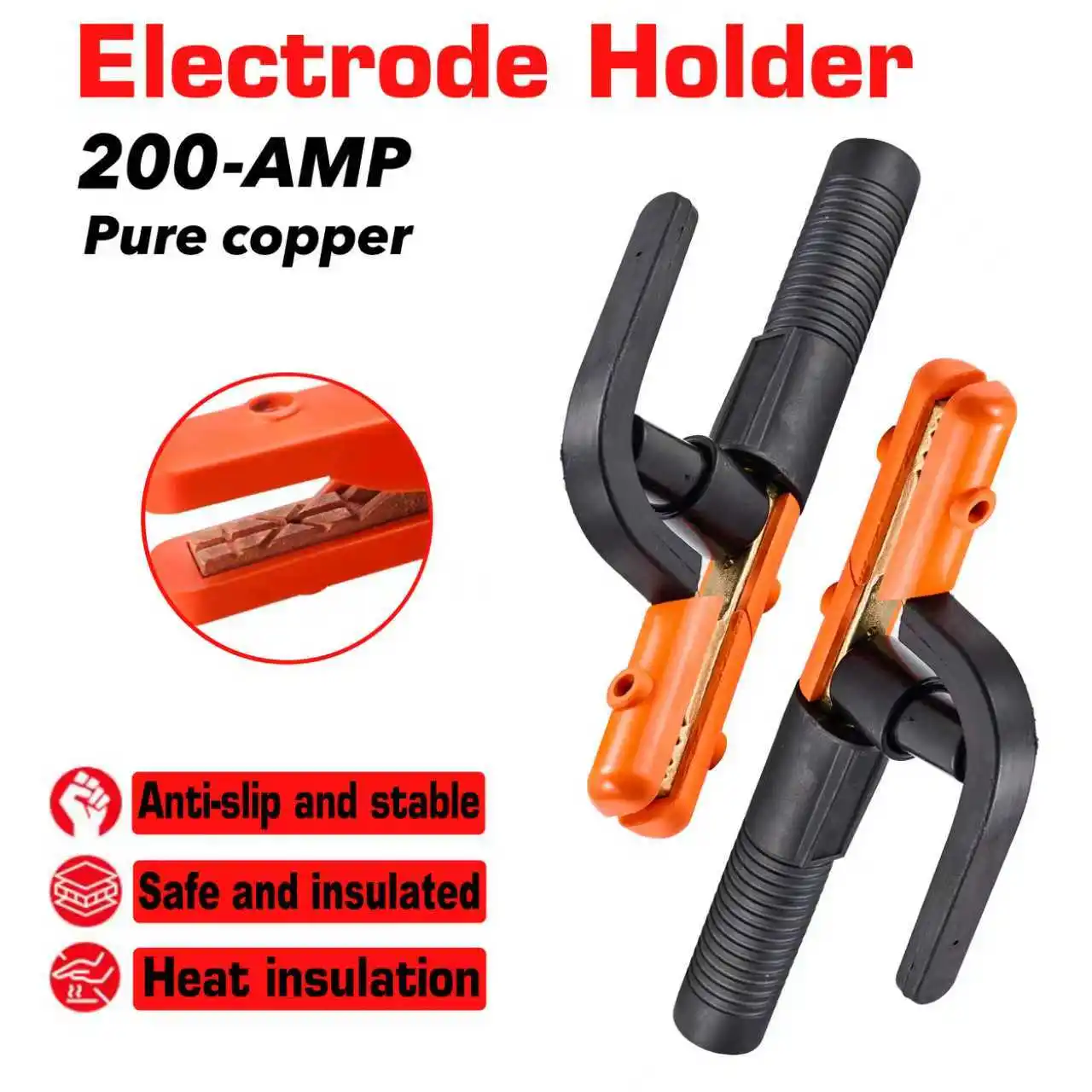 Сварочный зажим из чистой меди 200А, 21 см, устойчивый к высоким температурам, с защитой от ожогов, изолированный, с защитой от падения, прочный, с изолированным корпусом, эргономичная нескользящая ручка, удобно держать в руке.
Сварочный зажим из чистой меди 200А, 21 см, устойчивый к высоким температурам, с защитой от ожогов, изолированный, с защитой от падения, прочный, с изолированным корпусом, эргономичная нескользящая ручка, удобно держать в руке.