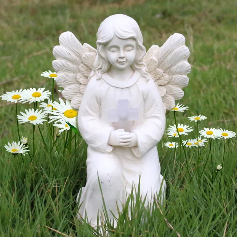 Retro Garden Solar Cross Angel Lighting Ornaments Garden Courtyard Lawn Resin Angel Girl Decorative Sculpture Outdoor Statue
Retro Garden Solar Cross Angel Lighting Ornaments Garden Courtyard Lawn Resin Angel Girl Decorative Sculpture Outdoor Statue