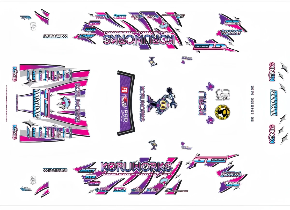 TC964 Pre‑Cut Livery Stickers for 1/10 180SX RC Drift Car
TC964 Pre‑Cut Livery Stickers for 1/10 180SX RC Drift Car