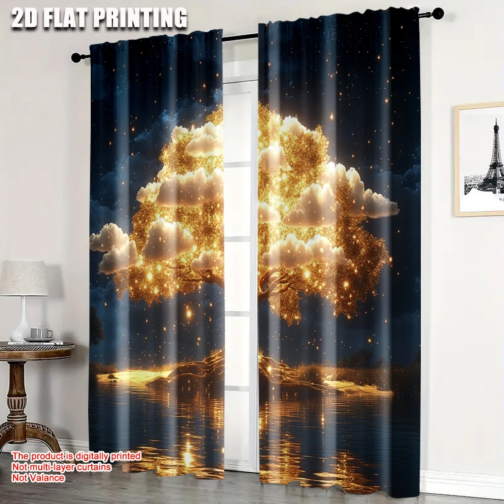 2pcs, Minimalist Curtains 2D print Luminous Tree of Life Forest Versatile Polyester Fabric (without rod) Decorations Clearance
2pcs, Minimalist Curtains 2D print Luminous Tree of Life Forest Versatile Polyester Fabric (without rod) Decorations Clearance