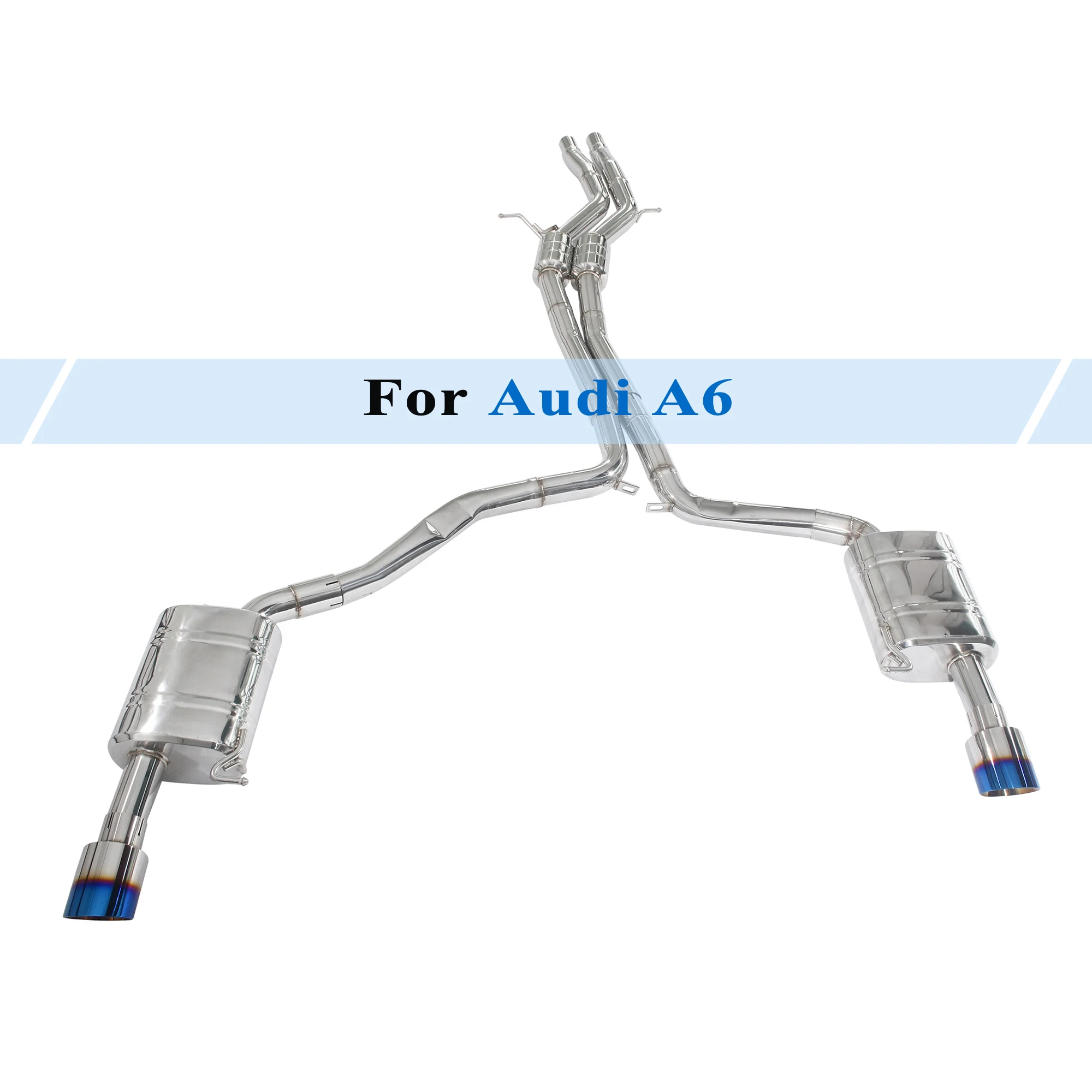 Polished Exhaust System for 2008-2021 Audi A6 Custom Exhaust Pipe Electronic Vacuum Valve Include Remote Controller Exhaust Tips
Polished Exhaust System for 2008-2021 Audi A6 Custom Exhaust Pipe Electronic Vacuum Valve Include Remote Controller Exhaust Tips