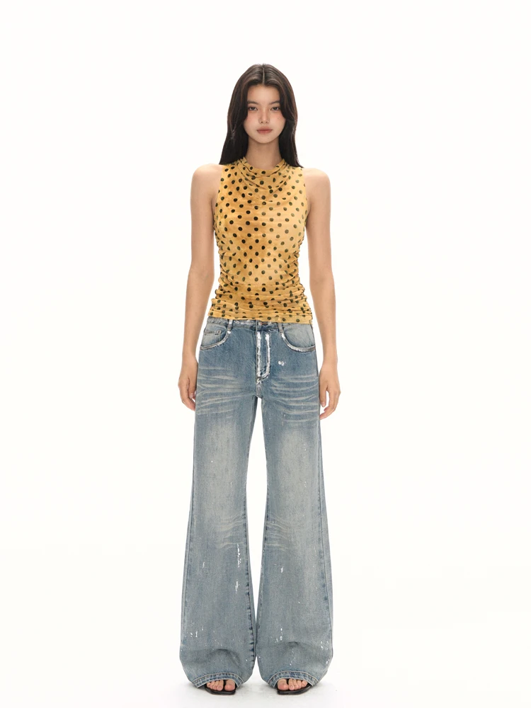 BULENG Polka Dot Hanging Ne Elastic Vest Top Women's Slim Fit French Sle Printed Summer Outerwear Casual Regular Length
BULENG Polka Dot Hanging Ne Elastic Vest Top Women's Slim Fit French Sle Printed Summer Outerwear Casual Regular Length