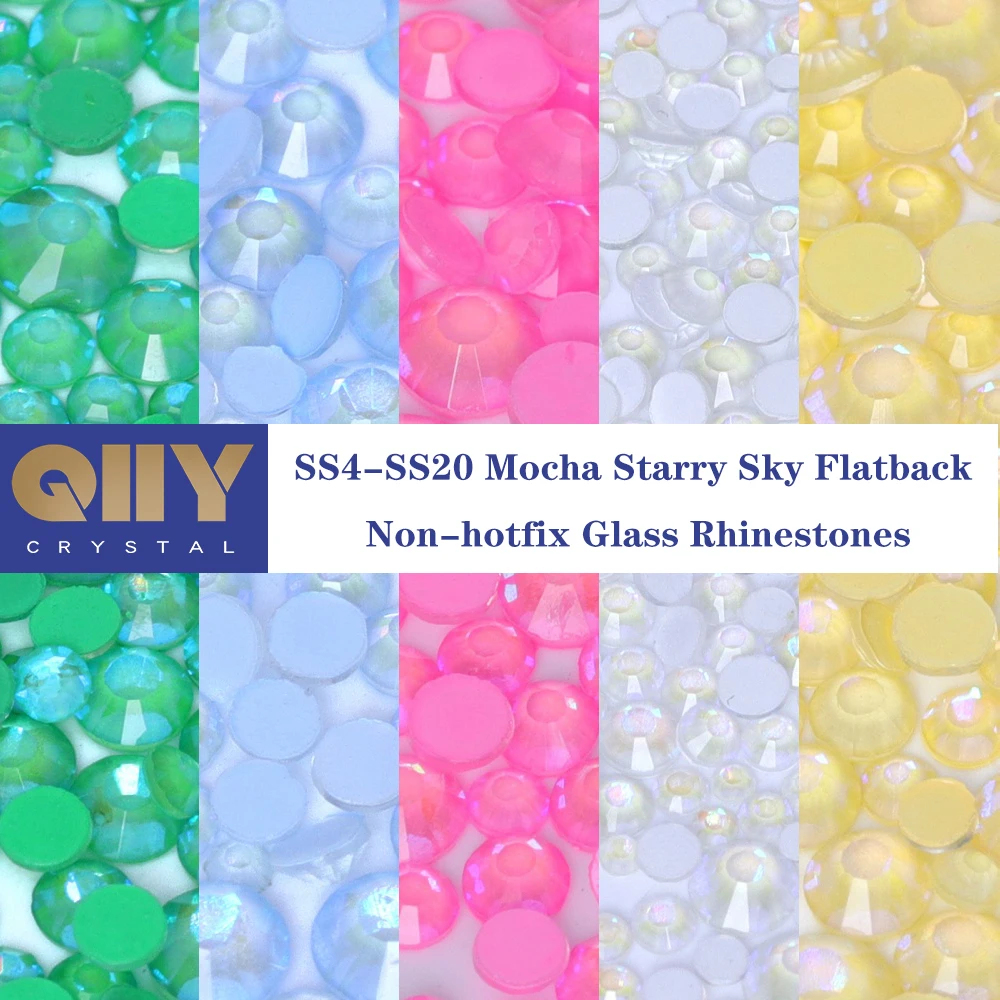 QIIY Mix Size Mocha Starry Sky SS4-SS20 High Quality Glass Rhinestones Non-hotfix Flatback Stones For DIY Nail Art Accessories
QIIY Mix Size Mocha Starry Sky SS4-SS20 High Quality Glass Rhinestones Non-hotfix Flatback Stones For DIY Nail Art Accessories