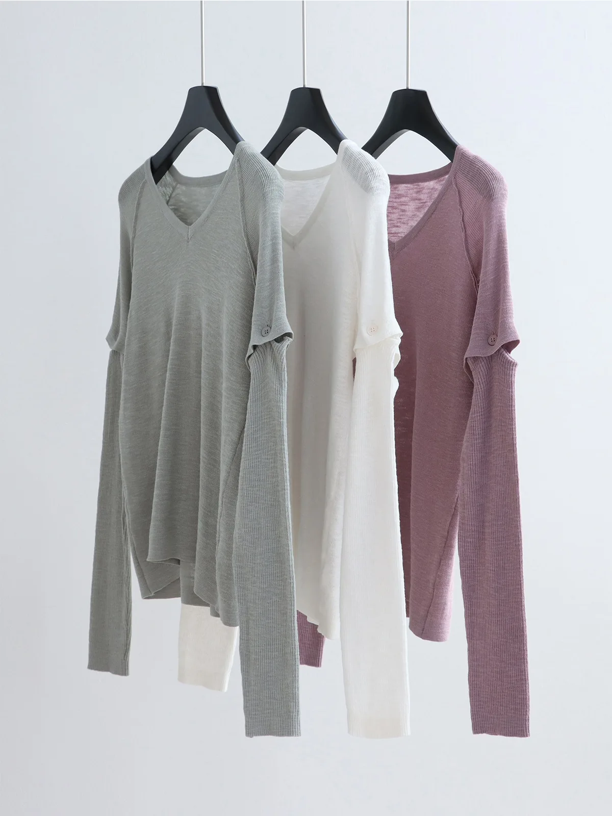 Dave&di Two Pairs Of Detachable Sleeves Blue Linen Silk V-neck Knitted Sweater Thin 26 Spring/summer Long Sleeved Sun Protecti
Dave&di Two Pairs Of Detachable Sleeves Blue Linen Silk V-neck Knitted Sweater Thin 26 Spring/summer Long Sleeved Sun Protecti
