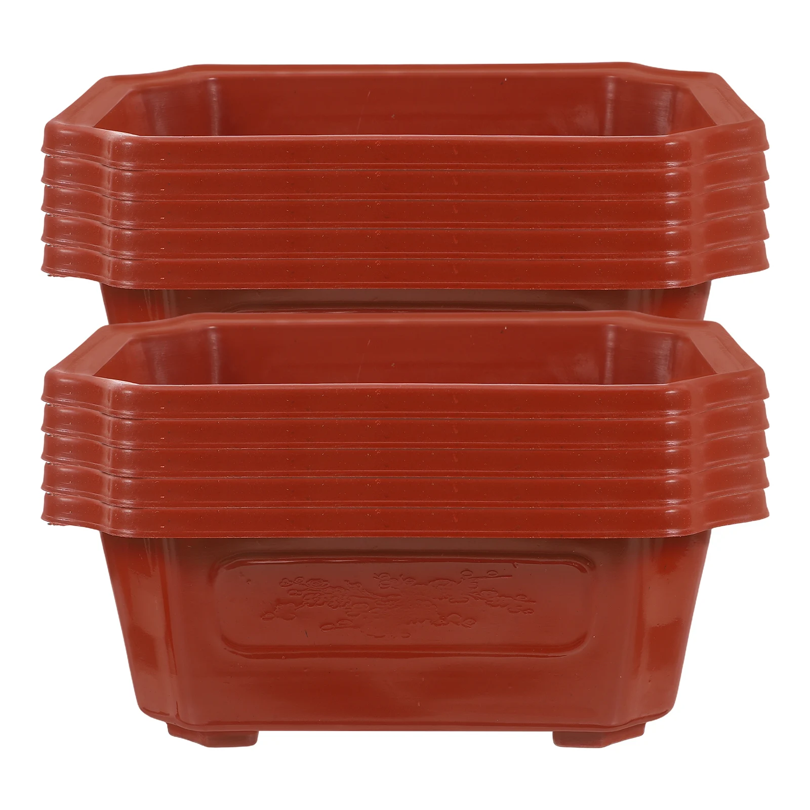 10pcs Bonsai Pot Large Flowerpot Plastic Plant Container Red Rectangular Base Trays Indoor Office Gardening Succulents
10pcs Bonsai Pot Large Flowerpot Plastic Plant Container Red Rectangular Base Trays Indoor Office Gardening Succulents
