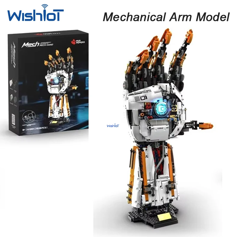 1628PCS APP Remote Control Motor Power Technical Mechanical Arm Building Blocks Model Construction Bricks With Light Toys