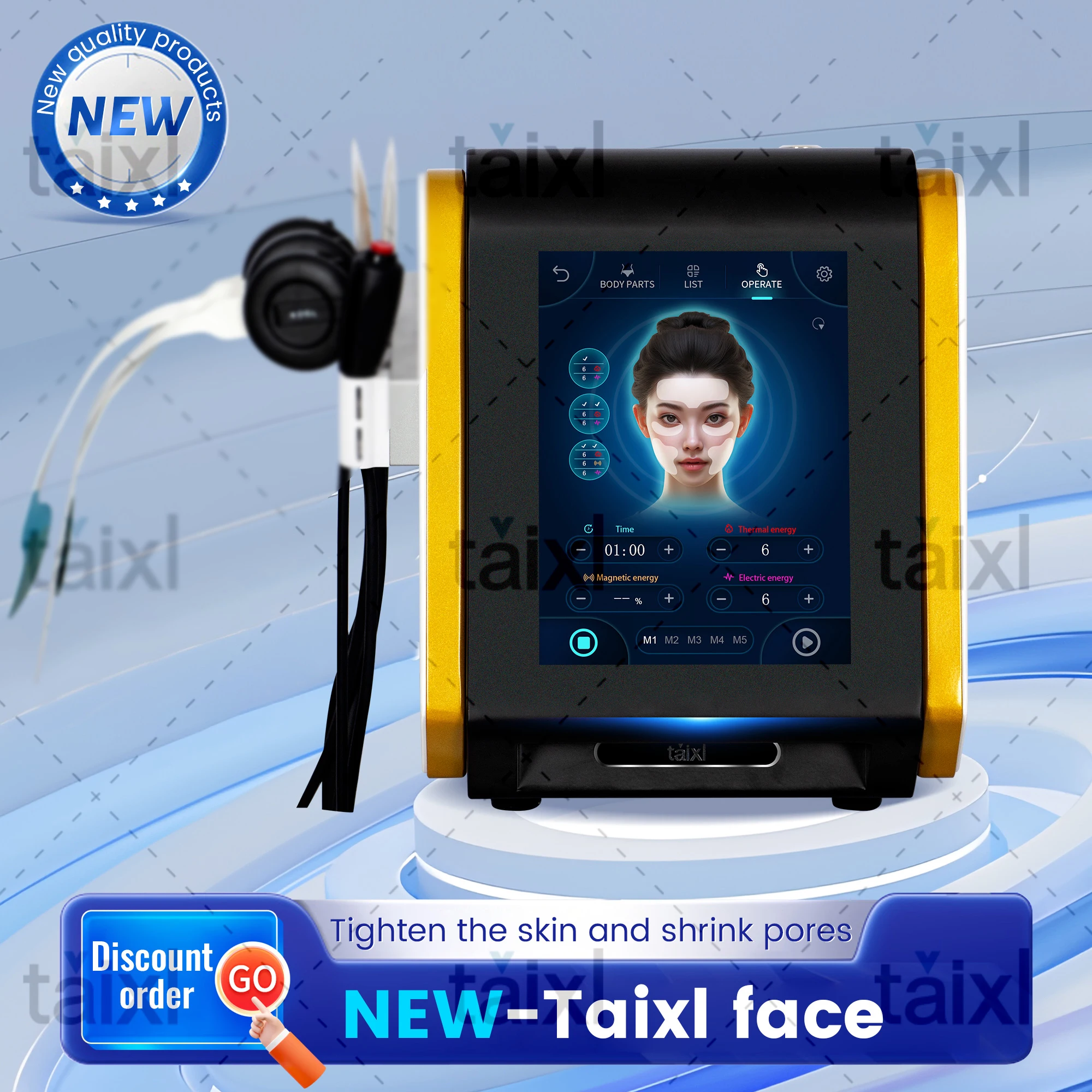 EMS RF Electromagnetic Muscle Building Skin Firming Device Non-Invasive Face Lifting Wrinkle Removal Beauty Machine
EMS RF Electromagnetic Muscle Building Skin Firming Device Non-Invasive Face Lifting Wrinkle Removal Beauty Machine