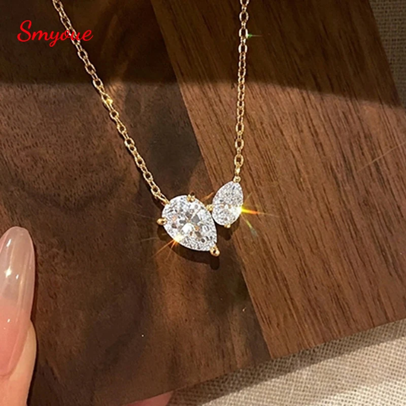 Smyoue 1.15CTTW All Moissanite Pear Cut Necklace for Women Shine Lab Diamond Chain Wedding Engagement S925 Pure Silver Jewelry
Smyoue 1.15CTTW All Moissanite Pear Cut Necklace for Women Shine Lab Diamond Chain Wedding Engagement S925 Pure Silver Jewelry