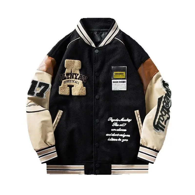 Men's Bomber Jacket Street Coats Vintage Top Varsity Baseball Jacket Autumn/Winter Jacket Man Windbreaker Motorcycle Jacket
Men's Bomber Jacket Street Coats Vintage Top Varsity Baseball Jacket Autumn/Winter Jacket Man Windbreaker Motorcycle Jacket