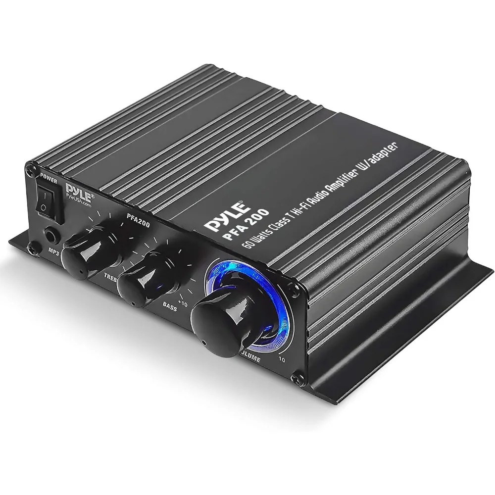 Home Mini Audio Amplifier - 60W Portable Dual Channel Surround Sound HiFi Stereo Receiver w/ 12V AC Adapter, For 2-8ohm Speakers
Home Mini Audio Amplifier - 60W Portable Dual Channel Surround Sound HiFi Stereo Receiver w/ 12V AC Adapter, For 2-8ohm Speakers
