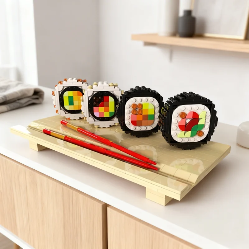 499pcs MOC Sushi Board Art Model Building Blocks Construction Christmas Gifts Toy Creative DIY Idea Assemble Kids Architecture
499pcs MOC Sushi Board Art Model Building Blocks Construction Christmas Gifts Toy Creative DIY Idea Assemble Kids Architecture