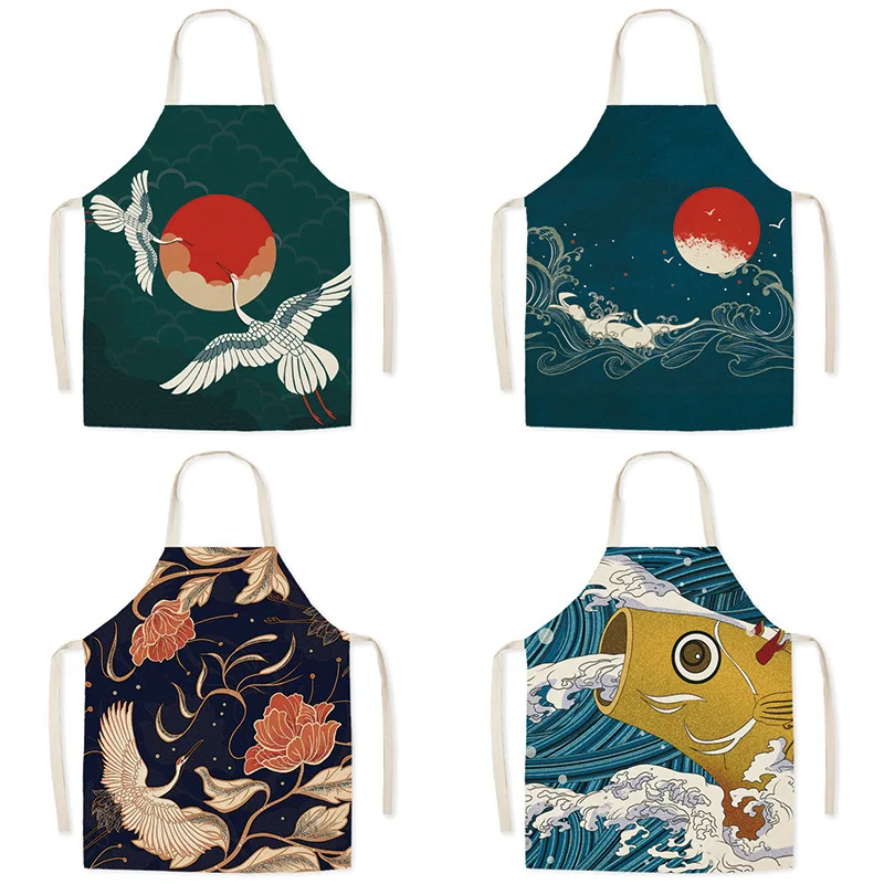 Japanese Style Ukiyo Pattern Sleeveless Apron Kitchen Household Work Clothes Women'S Home Cooking Baking Bib Cooking Studio Coat
Japanese Style Ukiyo Pattern Sleeveless Apron Kitchen Household Work Clothes Women'S Home Cooking Baking Bib Cooking Studio Coat