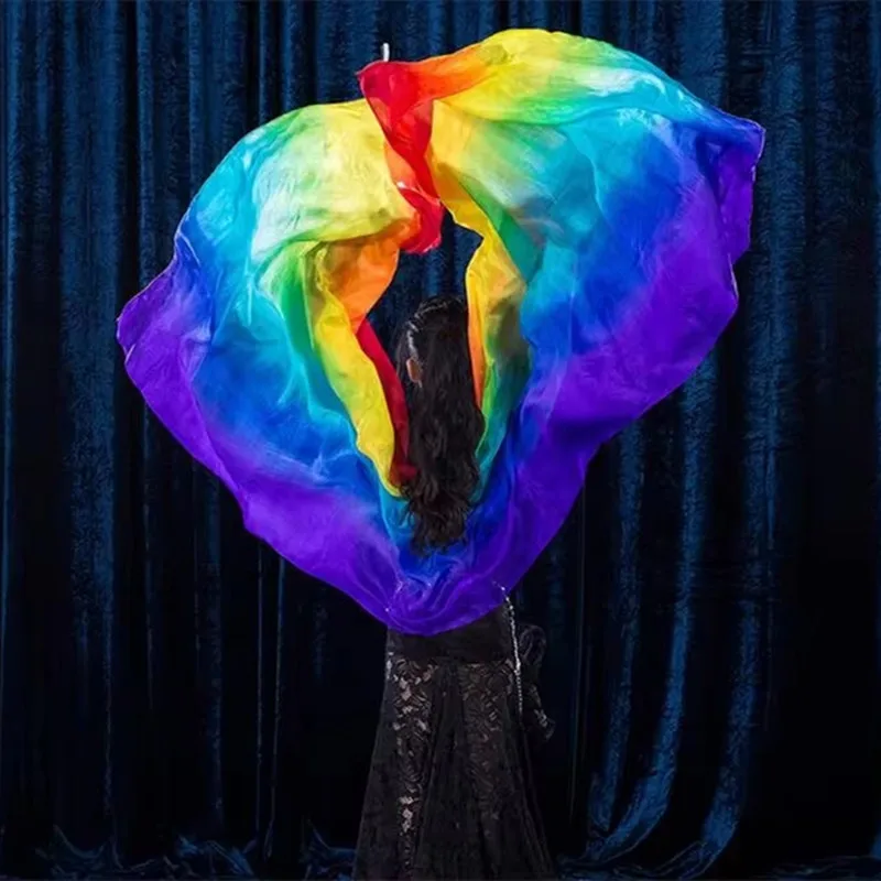 Girl's Belly Dance Real Silk Veil for Belly Dancers Performance Show Props Light Rainbow Gradient Solid Customized Color & Size
Girl's Belly Dance Real Silk Veil for Belly Dancers Performance Show Props Light Rainbow Gradient Solid Customized Color & Size