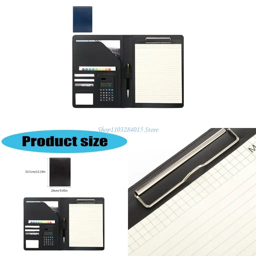 R6FF PU Leather Conference Folder with Clipboard Multiple Pocket Card Pocket Pen Slot Clipboard Business Document File Folder
R6FF PU Leather Conference Folder with Clipboard Multiple Pocket Card Pocket Pen Slot Clipboard Business Document File Folder