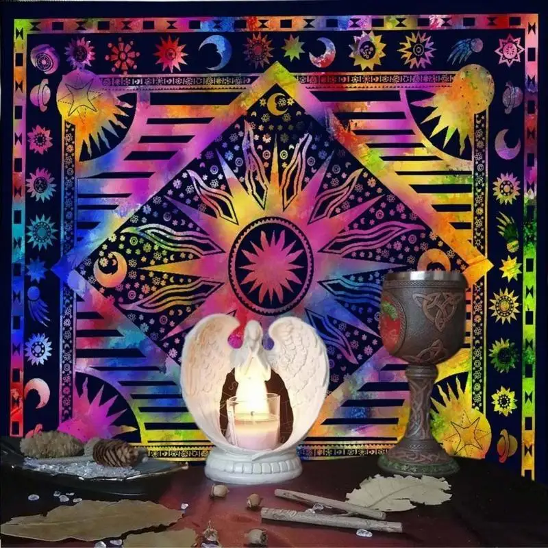 652F Professional Altars Cloth Tarot Table Cloth Witchcrafts Square Tarot Tablecloth Enhances Card Reading Experience
652F Professional Altars Cloth Tarot Table Cloth Witchcrafts Square Tarot Tablecloth Enhances Card Reading Experience