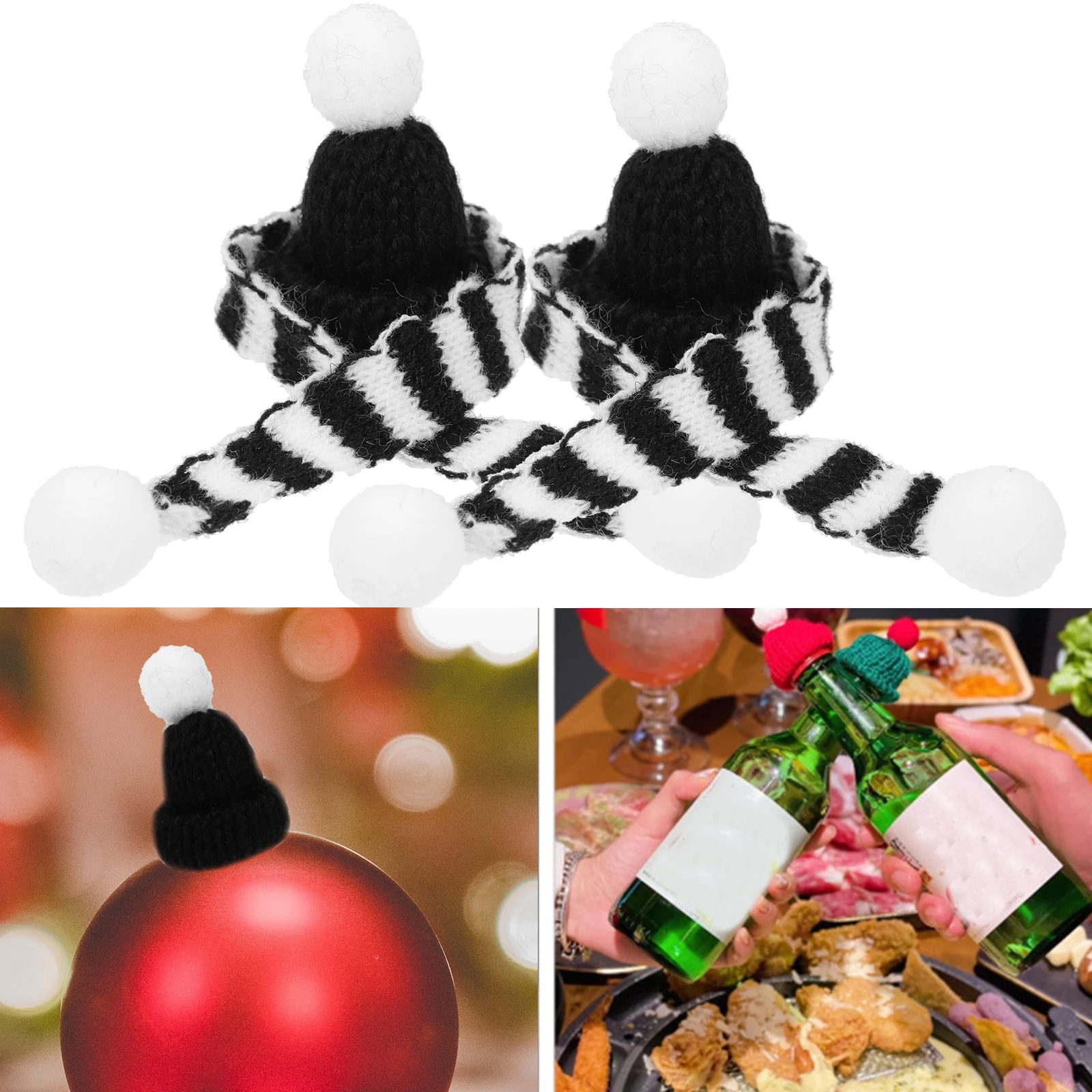 5Sets Woolen Yarn Christmas Wine Bottle Mini Scarves Hats Xmas Party Decoration Wine Bottle Covers Holiday Ornaments
5Sets Woolen Yarn Christmas Wine Bottle Mini Scarves Hats Xmas Party Decoration Wine Bottle Covers Holiday Ornaments