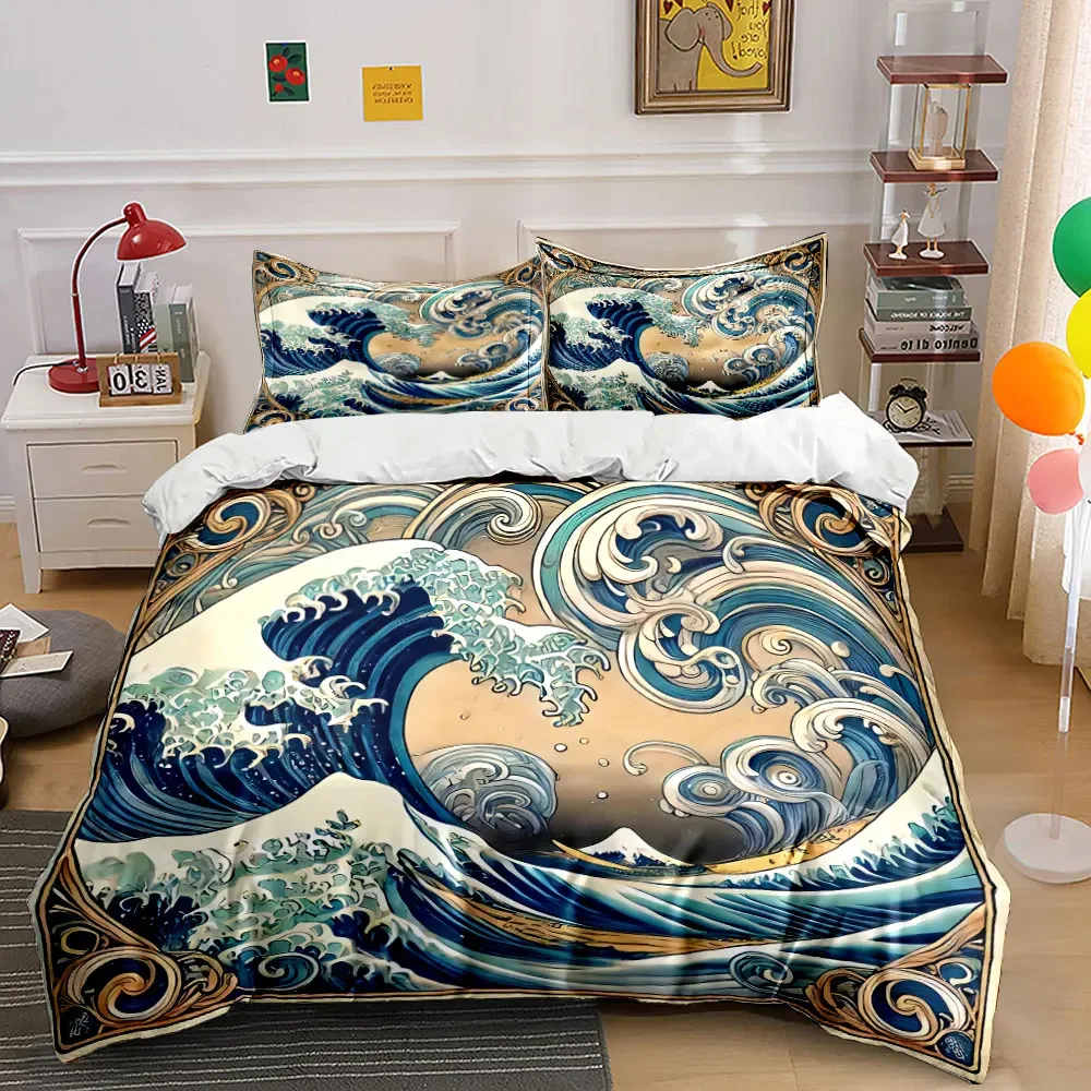 Ocean Wave Art Decor Set Soft Comfortable Duvet Cover Bedding Set Included 1*Duvet Cover & 2*Pillowcases, gift
Ocean Wave Art Decor Set Soft Comfortable Duvet Cover Bedding Set Included 1*Duvet Cover & 2*Pillowcases, gift