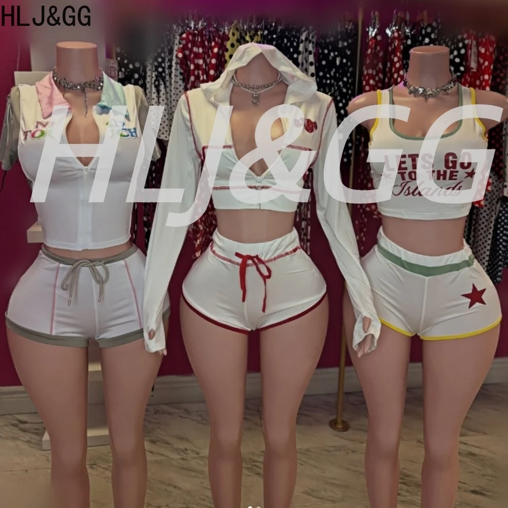 HLJ&GG White Trend Y2K Letter Print Two Piece Sets Women Round Neck Sleeveless Slim Tank Top + Shorts Outfits Fashion Streetwear
HLJ&GG White Trend Y2K Letter Print Two Piece Sets Women Round Neck Sleeveless Slim Tank Top + Shorts Outfits Fashion Streetwear