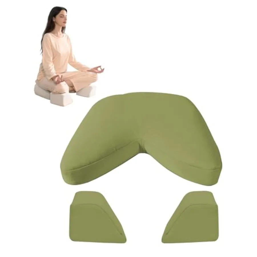 Meditation Cushion Set Zafu Yoga Floor Pillow with Knee Support Pads Buckwheat Hull Filling Carry Bag and Zabuton-Style Base
Meditation Cushion Set Zafu Yoga Floor Pillow with Knee Support Pads Buckwheat Hull Filling Carry Bag and Zabuton-Style Base