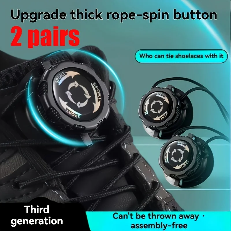 1 пара замков для обуви без завязок — вращающиеся пряжки для спортивной и уличной обуви — быстрорегулируемая, унисекс — предварительно установлена
1 пара замков для обуви без завязок — вращающиеся пряжки для спортивной и уличной обуви — быстрорегулируемая, унисекс — предварительно установлена