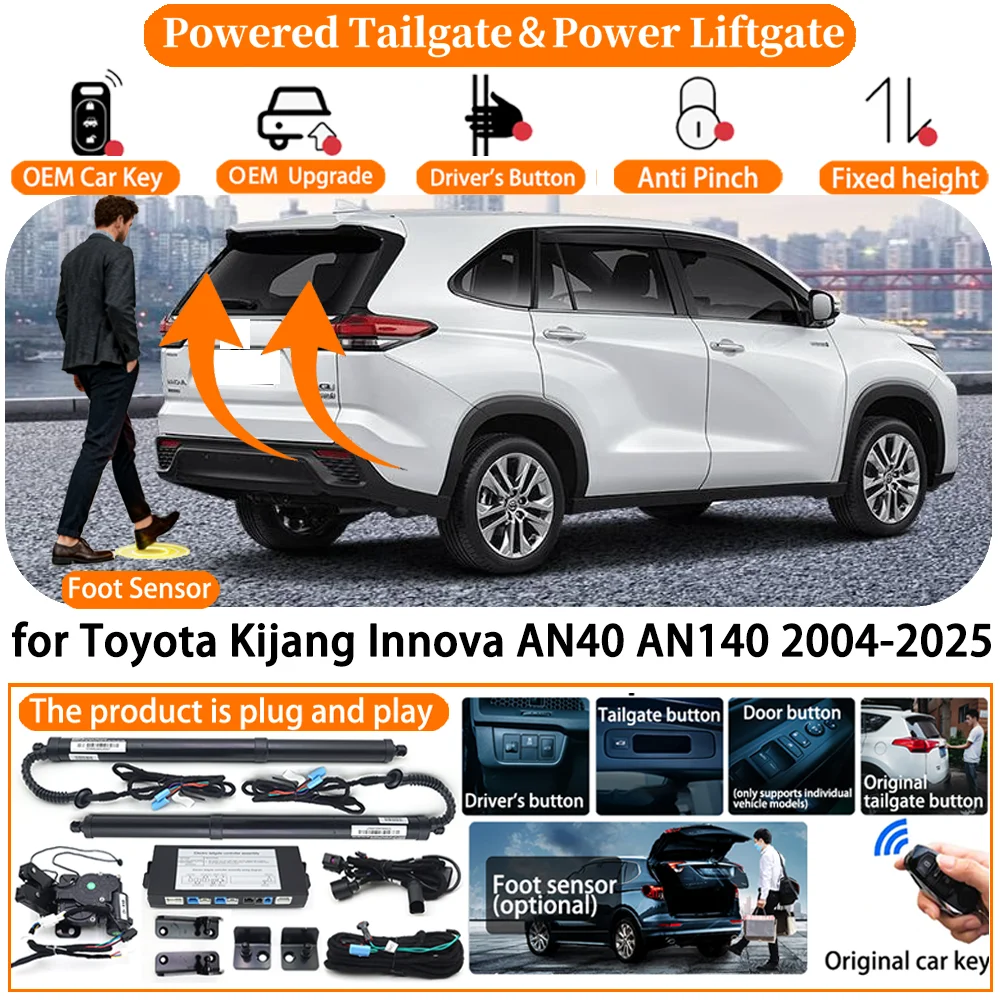 ZhuCamX Car OEM Smart Powered Tailgate system for Toyota Kijang Innova AN40 AN140 2004-2025 Auto Electric Power Tailgate kit
ZhuCamX Car OEM Smart Powered Tailgate system for Toyota Kijang Innova AN40 AN140 2004-2025 Auto Electric Power Tailgate kit