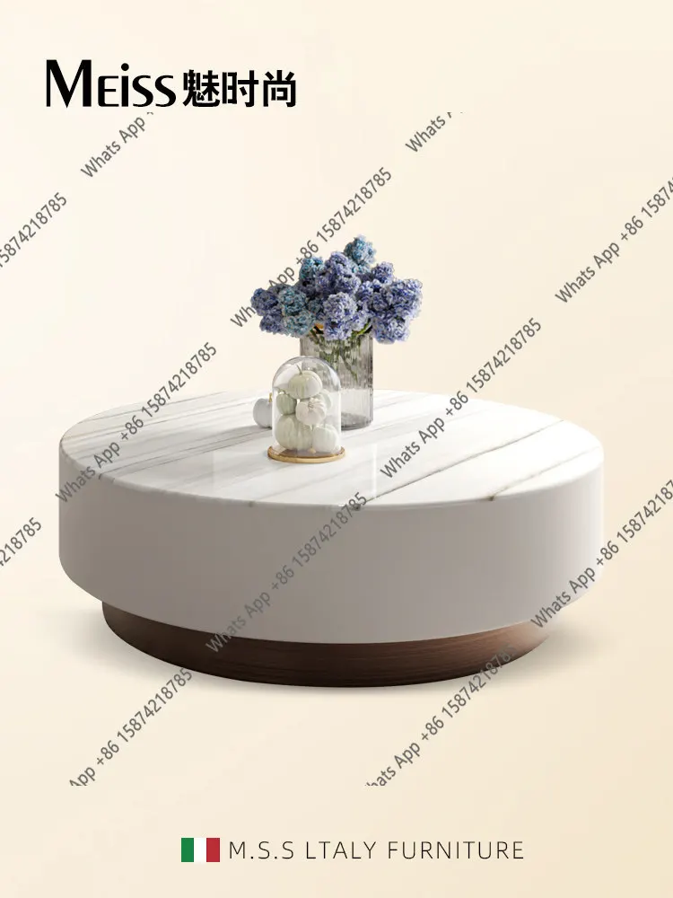 French light luxury marble round coffee table, minimalist Italian large flat high-end living room low table
French light luxury marble round coffee table, minimalist Italian large flat high-end living room low table