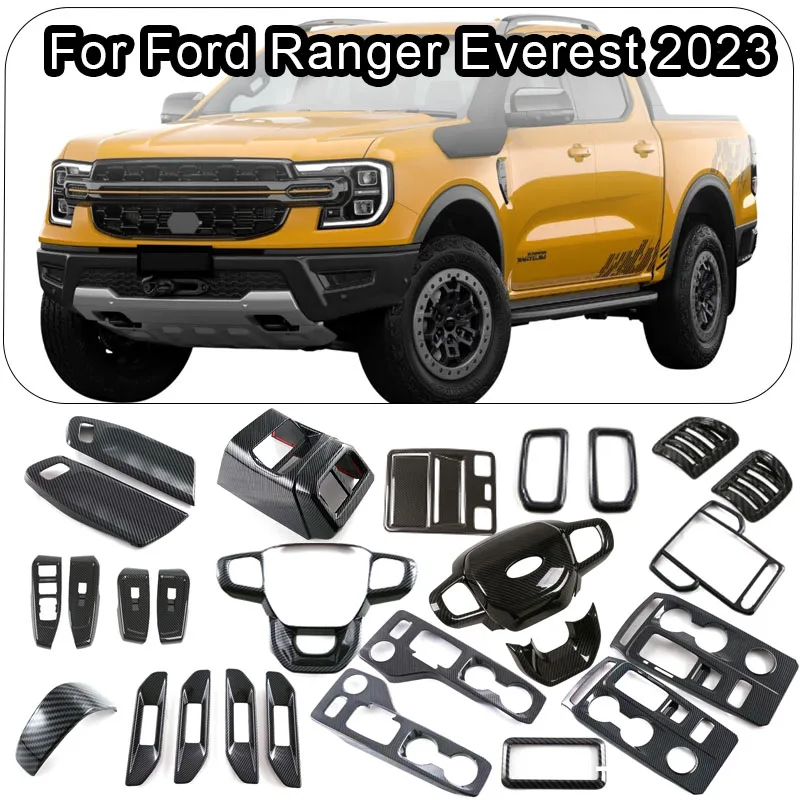 Для Ford Ranger Everest 2023, украшение заднего вентиляционного отверстия, рулевое колесо, оконная подъемная панель, крышка ручки передач, ворота, наклейки из АБС-пластика
Для Ford Ranger Everest 2023, украшение заднего вентиляционного отверстия, рулевое колесо, оконная подъемная панель, крышка ручки передач, ворота, наклейки из АБС-пластика
