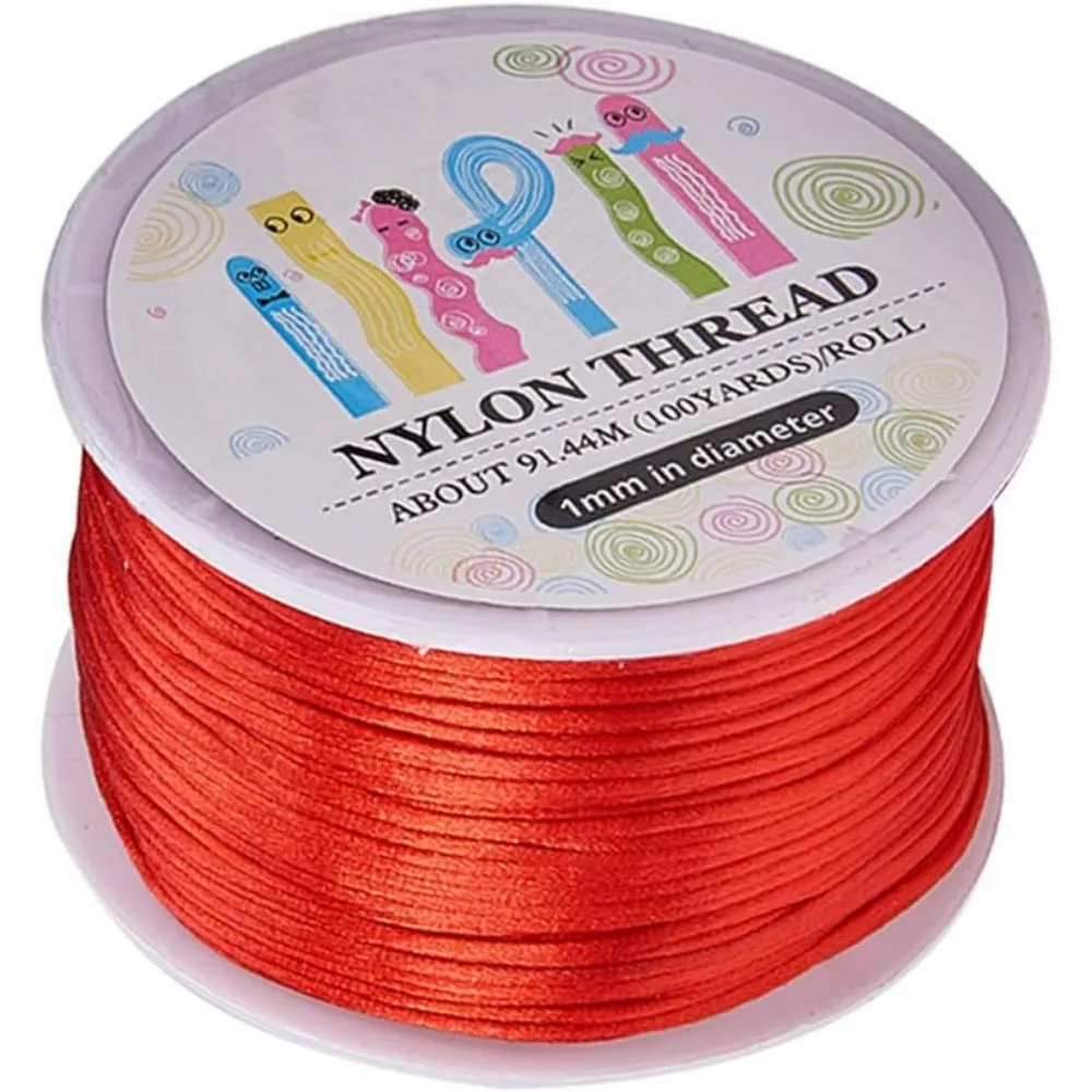 1 Roll About 100 Yards Rattail Nylon Thread Cord 1mm Shiny Satin Trim Cord Chinese Knotting Beading Cord for DIY Jewellery
1 Roll About 100 Yards Rattail Nylon Thread Cord 1mm Shiny Satin Trim Cord Chinese Knotting Beading Cord for DIY Jewellery