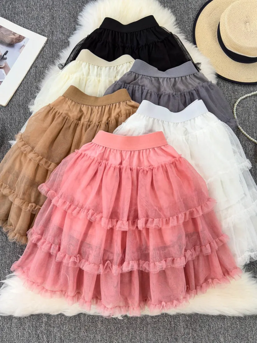 Foamlina 2025 Summer New Female Sweet Lining Anti-light Cake Short Skirt Girl's Fashion Fluffy Mesh Fairy Mini Skirt Tide
Foamlina 2025 Summer New Female Sweet Lining Anti-light Cake Short Skirt Girl's Fashion Fluffy Mesh Fairy Mini Skirt Tide