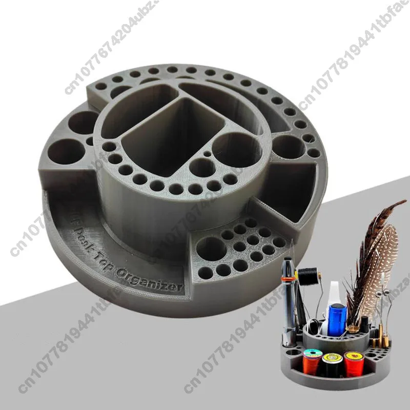 Desk Organizer for Fly Tying Tools and Accessories - Round Fly Tying Station
Desk Organizer for Fly Tying Tools and Accessories - Round Fly Tying Station