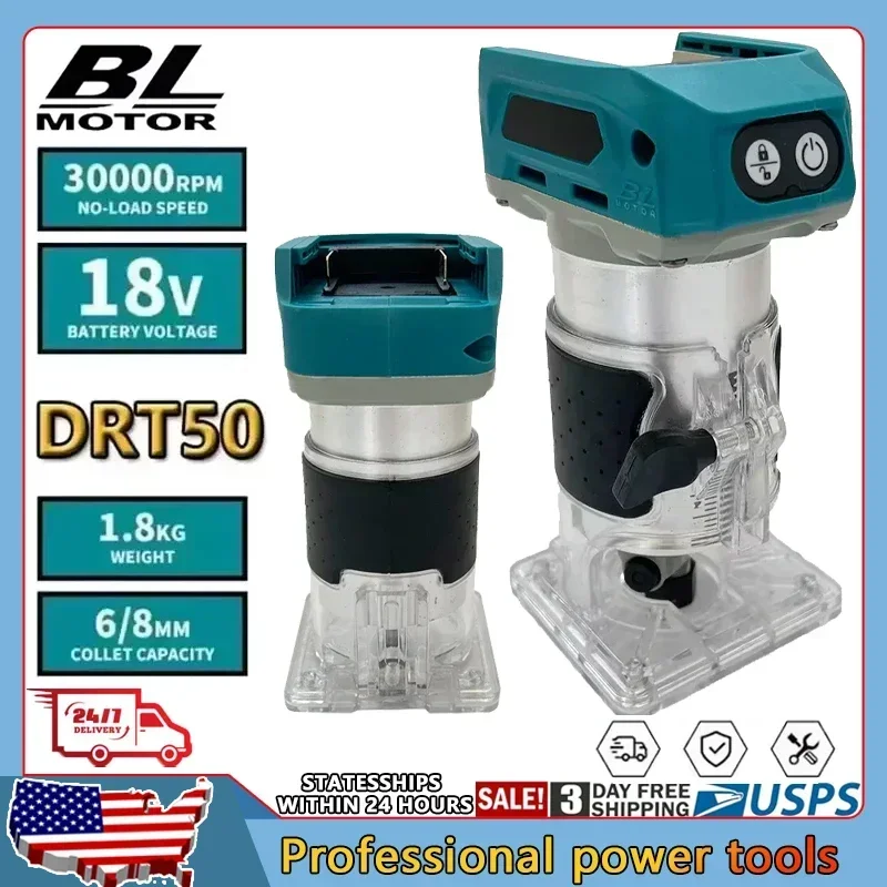 Fit Makita DRT50 Cordless Trimmer Rechargeable Trimming Machine Brushless Slotting Tool Milling Woodwork Engraving Machine
Fit Makita DRT50 Cordless Trimmer Rechargeable Trimming Machine Brushless Slotting Tool Milling Woodwork Engraving Machine