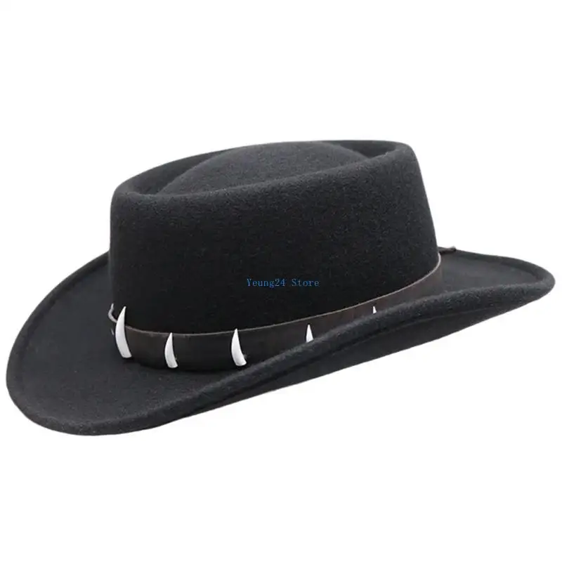 P8DB Fashionable Western Hat Unique Faux Ethnic Decoration Wool Hat for Various Event
P8DB Fashionable Western Hat Unique Faux Ethnic Decoration Wool Hat for Various Event