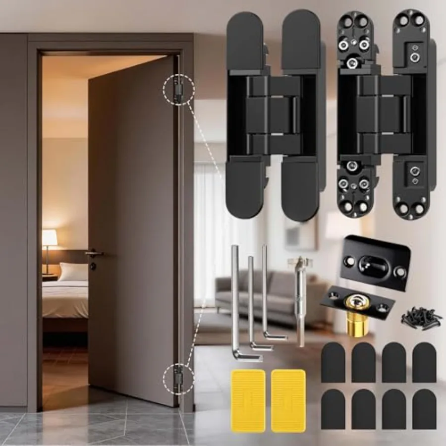 Hidden Door Hinge, Concealed Hges, Hidden Door Hardware kit, Invisible Door Silent 180 Degree Swing Hinge 3-Way Adjustable Butt
Hidden Door Hinge, Concealed Hges, Hidden Door Hardware kit, Invisible Door Silent 180 Degree Swing Hinge 3-Way Adjustable Butt