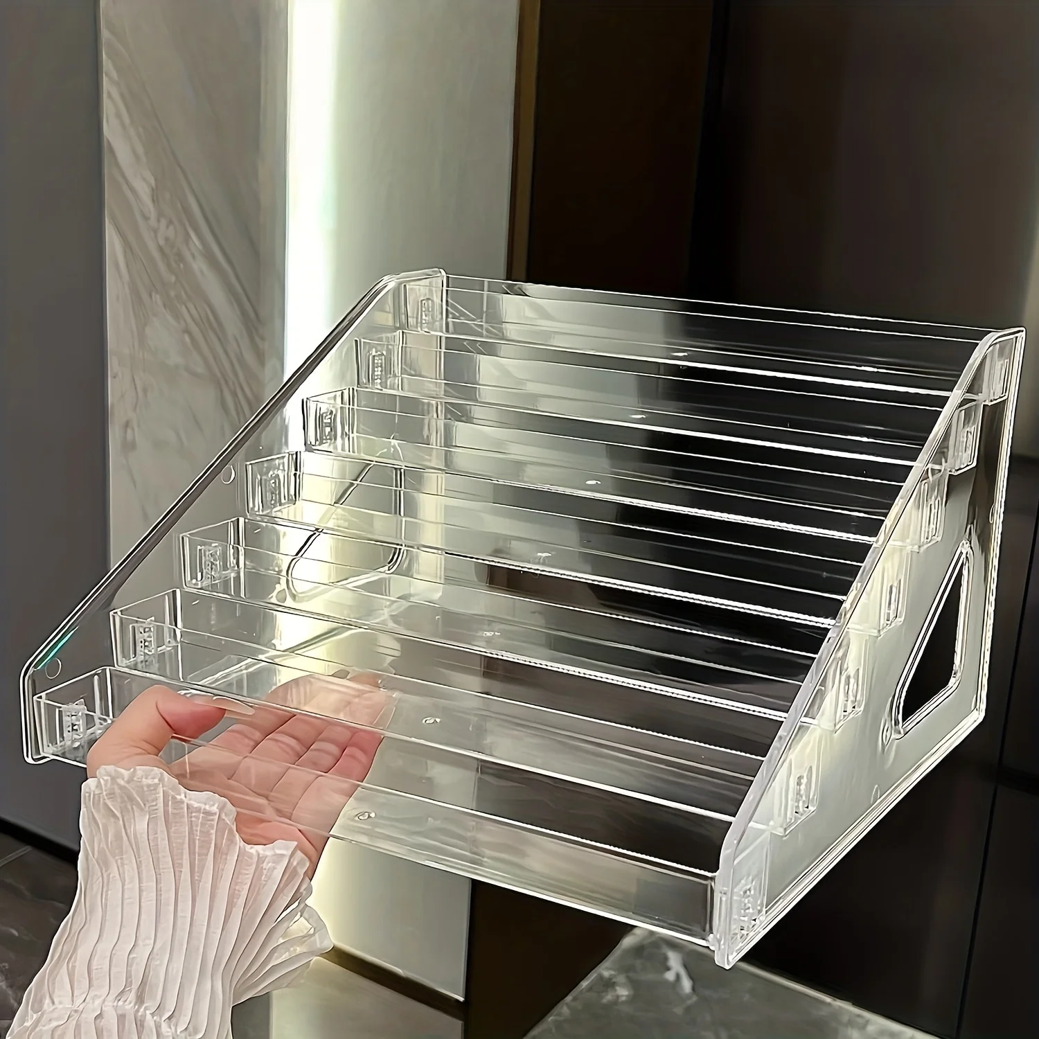 7-Layer/5-Layer Transparent Acrylic Multi-Layer Perfume Storage Box, Large Capacity Layered Storage Rack,Suitable for Vanity Use
7-Layer/5-Layer Transparent Acrylic Multi-Layer Perfume Storage Box, Large Capacity Layered Storage Rack,Suitable for Vanity Use